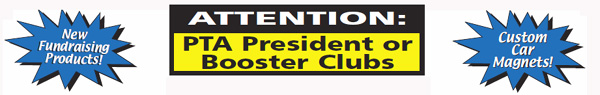 School fundraising, car magnets, labels